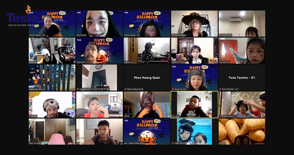 Tesla students excited about Halloween